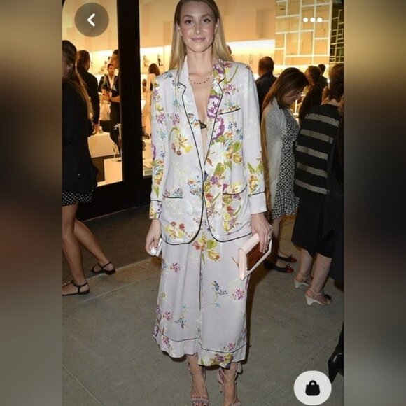 RARE Vintage Gold Label Ivory Victoria's Secret Satin Double Breast Blaz… - Picture 3 of 16